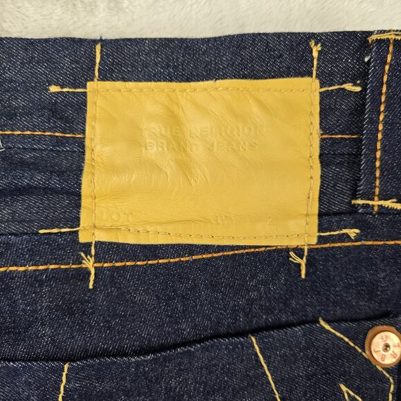 True Religion Jeans 38 Fits 42x34 Limited Edition 0001-1510 Suspender Ethan BigT - Picture 12 of 16